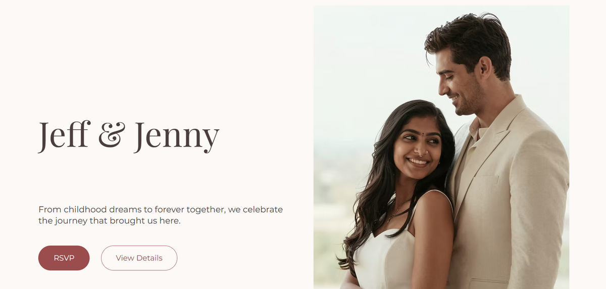 Simple Wedding Website