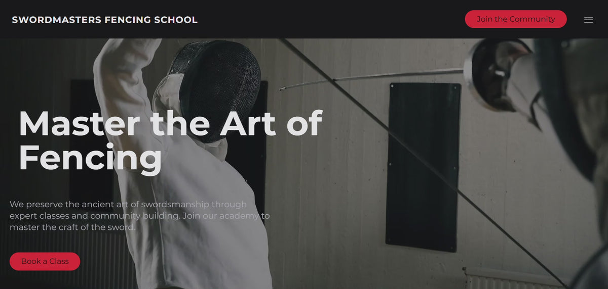 Swordmasters Fencing – Wix Website Template